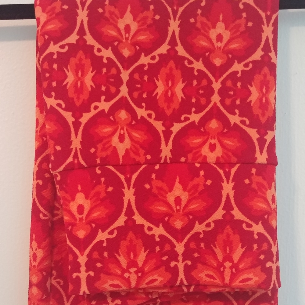 Lularoe Flame Red Cassie Pencil Skirt